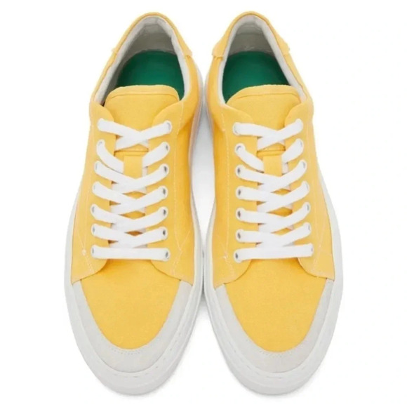 John Elliott Mens/Youth Haze Low Canvas In Canary Italian Made EU 41 US 8 - Picture 7 of 14
